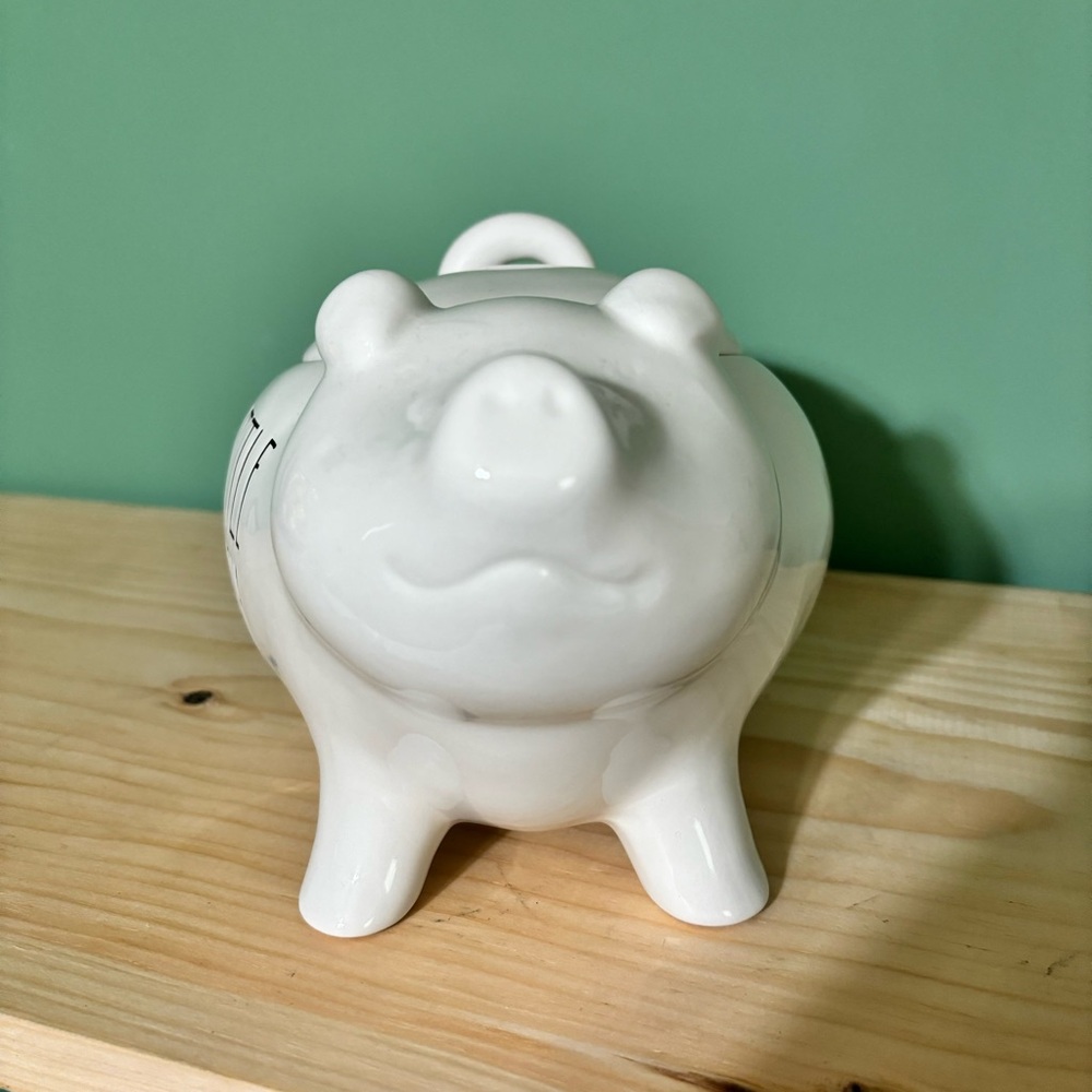 NEW Rae Dunn Little Piggy Pig Canister Country Kitchen Decor White Pig - Picture 7 of 7